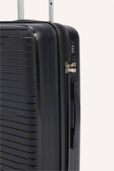 Unisex Sert Kapaklı Küçük Boy Valiz - Görsel 3