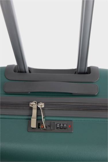 Unisex Sert Kapaklı Çekçekli Orta Boy Valiz - Görsel 4