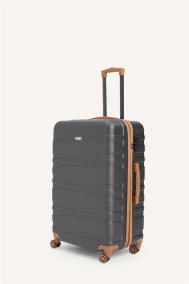 Unisex Sert Kapaklı Büyük Boy Valiz - Görsel 2