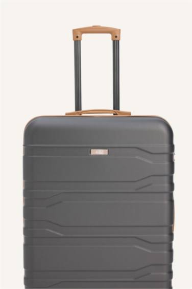 Unisex Sert Kapaklı Büyük Boy Valiz - Görsel 4