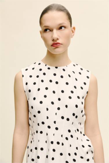 Fıtted Puantiyeli Belmando Bluz