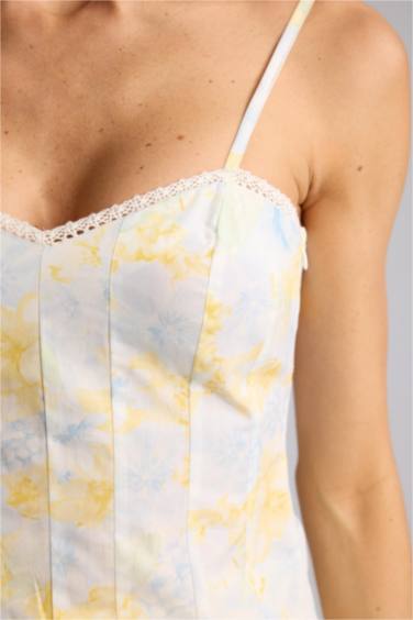 Fıtted Desenli Poplin Bluz - Görsel 6