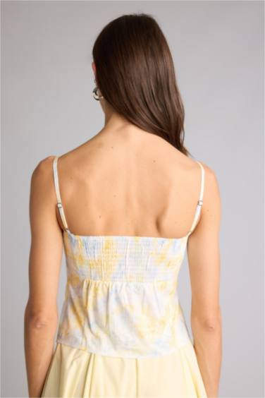 Fıtted Desenli Poplin Bluz - Görsel 7