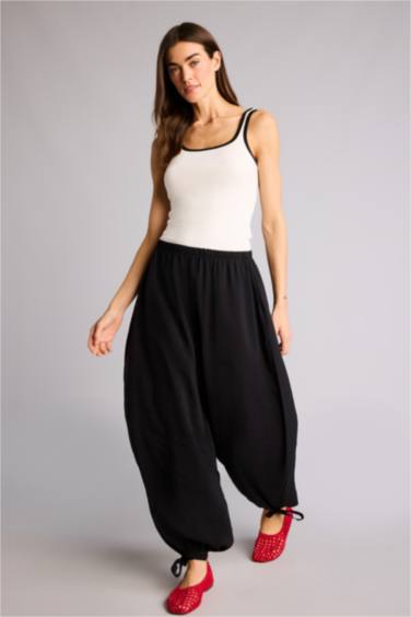 Balloon Fıt Beli Lastikli Modal Pantolon - Görsel 2