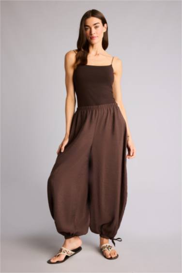 Balloon Fıt Beli Lastikli Modal Pantolon - Görsel 2