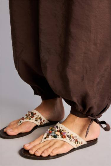 Balloon Fıt Beli Lastikli Modal Pantolon - Görsel 4