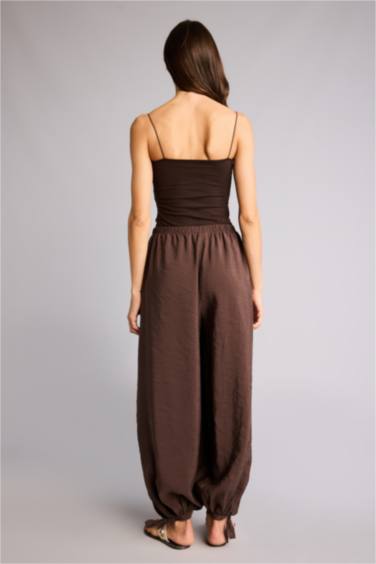 Balloon Fıt Beli Lastikli Modal Pantolon - Görsel 5