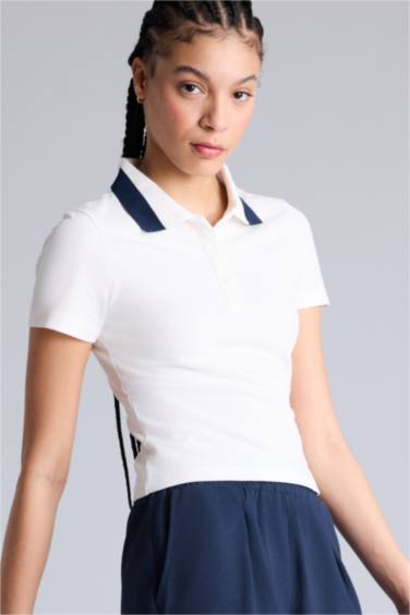 Slım Fıt Pike Kısa Kollu Polo Tişört