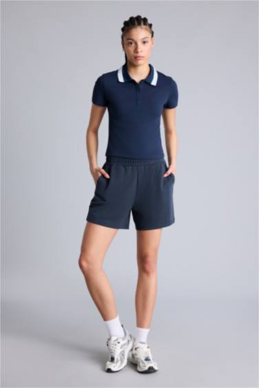 Slım Fıt Pike Kısa Kollu Polo Tişört - Görsel 2