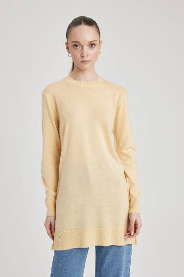 Regular Fit Crew Neck Tunic