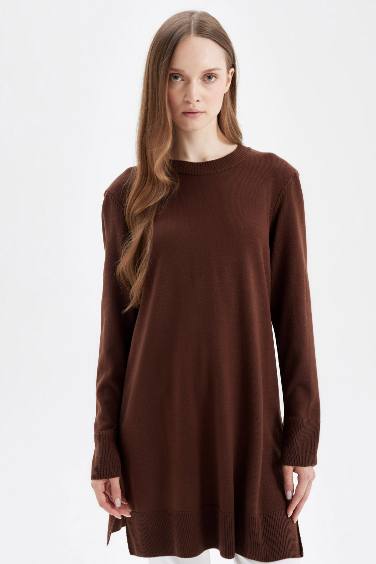 Regular Fit Crew Neck Basic Tunic