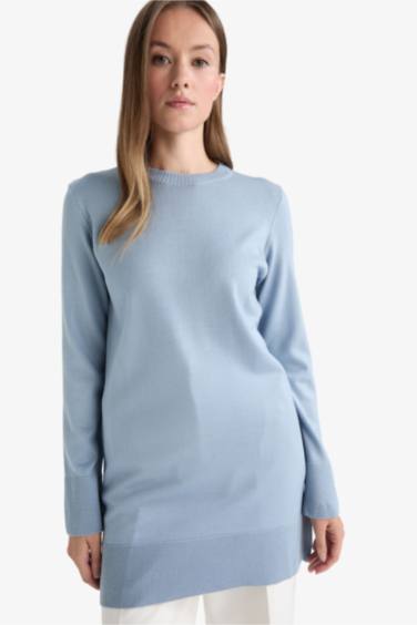 Regular Fit Crew Neck Tunic