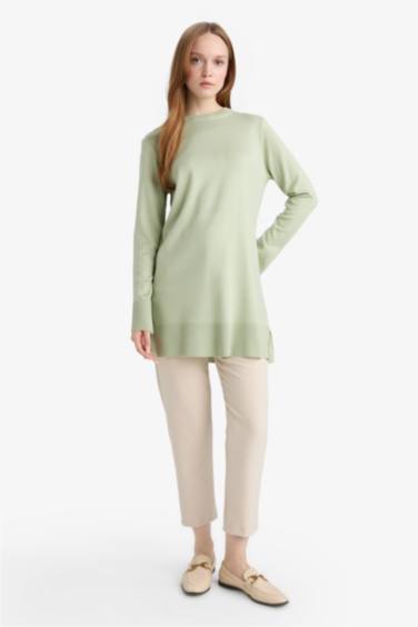 Regular Fit Crew Neck Tunic