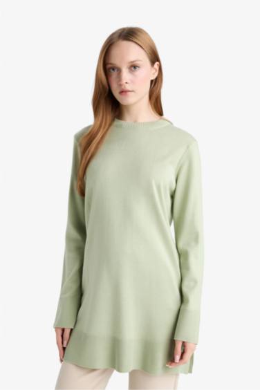 Regular Fit Crew Neck Tunic