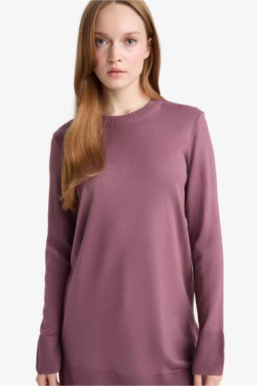 تونيك قصة عادية برقبة دائرية