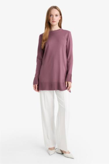 تونيك قصة عادية برقبة دائرية