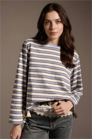 Loose Fıt Çizgili Tunik