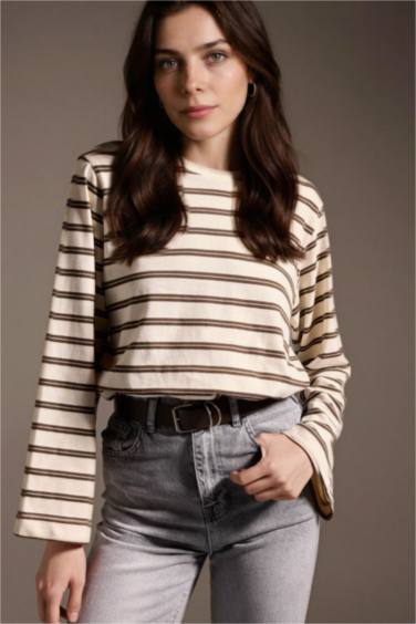 Loose Fıt Çizgili Tunik