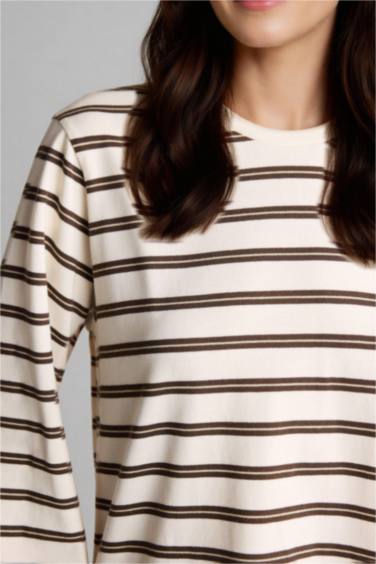 Loose Fıt Çizgili Tunik - Görsel 6