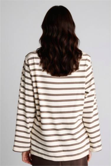 Loose Fıt Çizgili Tunik - Görsel 7