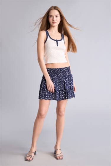 Krinkıl Viskon Mini Etek - Görsel 2