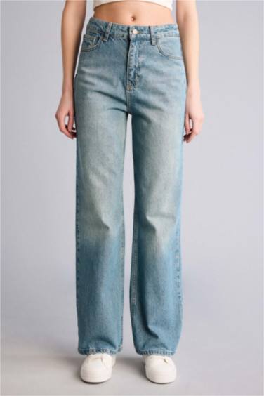 90's Wıde Leg Yüksek Bel Jean Pantolon