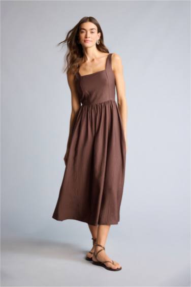 Askılı Midi Elbise - Görsel 2