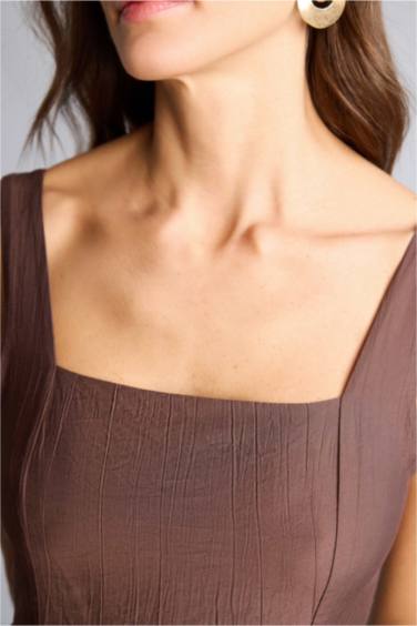 Askılı Midi Elbise - Görsel 5