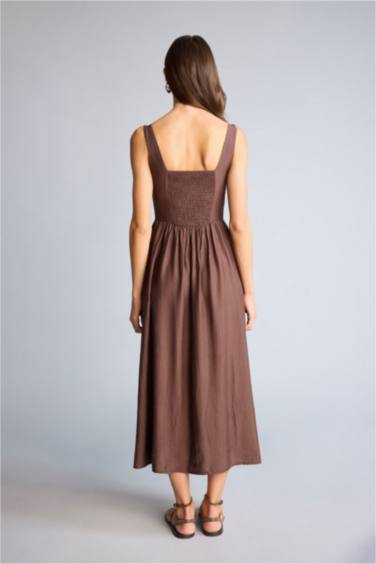 Askılı Midi Elbise - Görsel 6