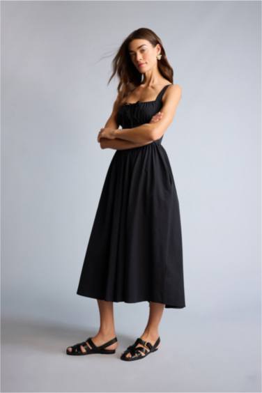 Askılı Midi Elbise - Görsel 2