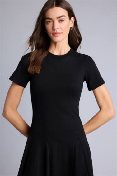 A Kesim Pamuklu Midi Elbise