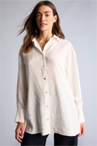 Oversıze Polo Yaka Gömlek