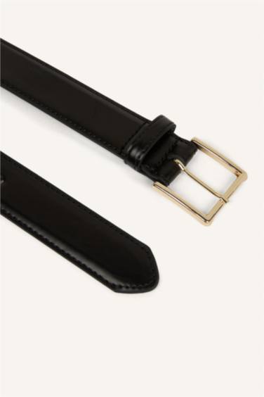 Kadın Dikdörtgen Toka Suni Deri Jean Kemeri - Görsel 3