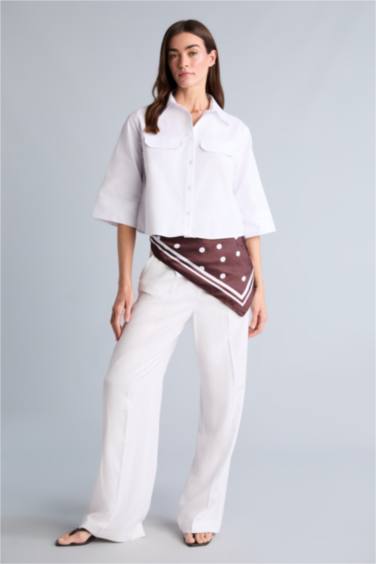 Overshırt Fıt Kısa Kollu Gömlek - Görsel 2