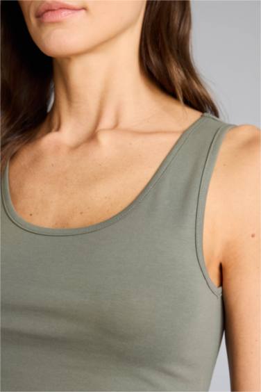 Slım Fıt Basıc Yuvarlak Yaka Atlet - Görsel 3