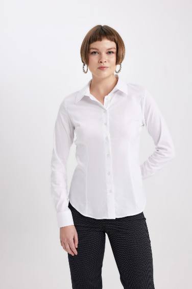 قميص ردن طويل قصة عادية