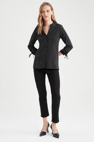 Сорочка з довгим рукавом приталеного крою бенгалiн для жінок