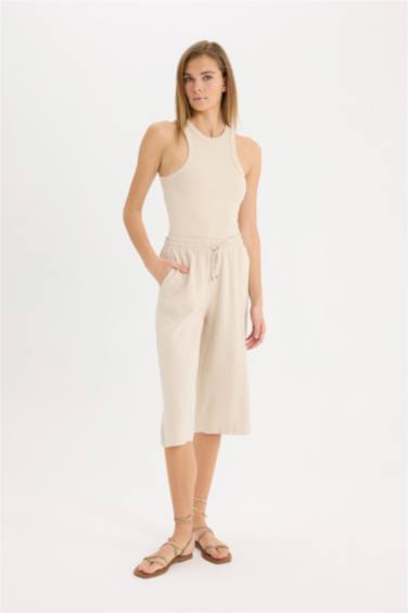 High Waist Crop Fit Belmando Capri