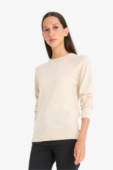 Relax Fit Crew Neck Basic Knit Pullover