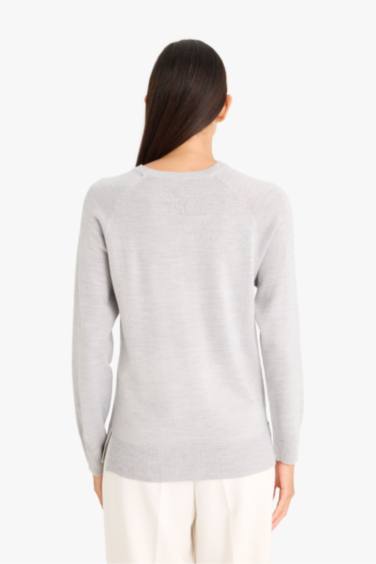 Relax Fit Basıc Triko Kazak - Görsel 6