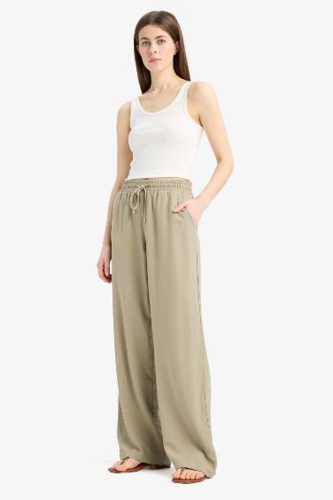 Florida Belmando Fabric High Waist Wide Leg Trousers