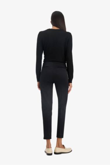 Cigarette Fit Regular Hem Satin Trousers