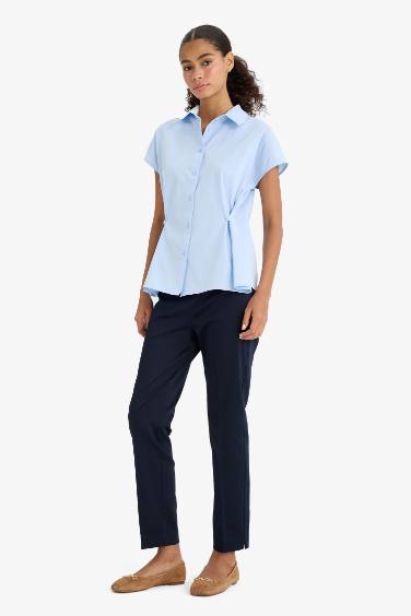 Sigaret Normal Bel Düz Paça Saten Pantolon