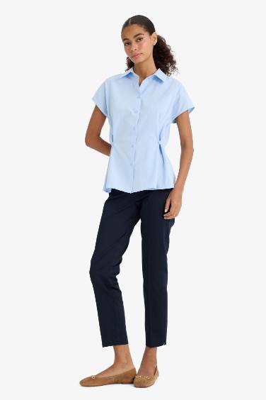 Sigaret Normal Bel Düz Paça Saten Pantolon