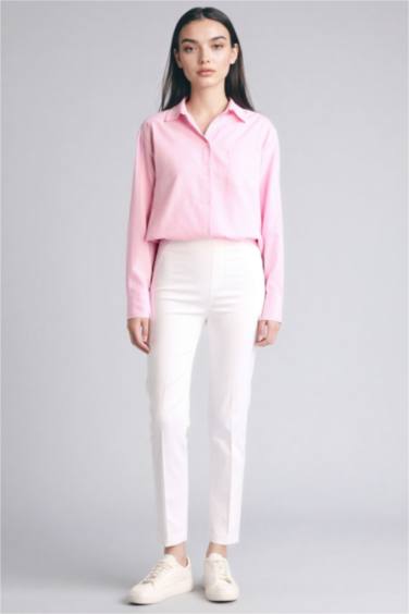 Sigaret Normal Bel Düz Paça Saten Pantolon