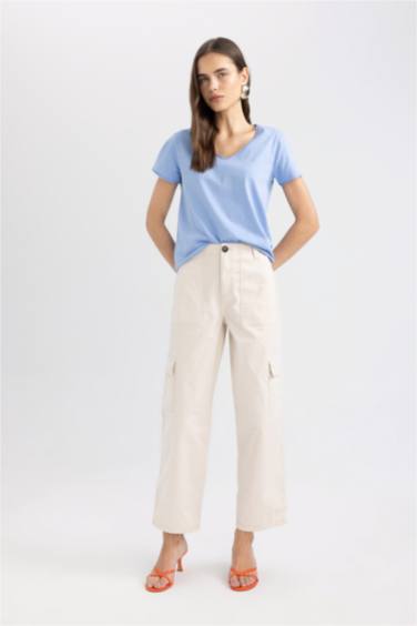 تيشيرت نص ردن بياخة V قصة عادية