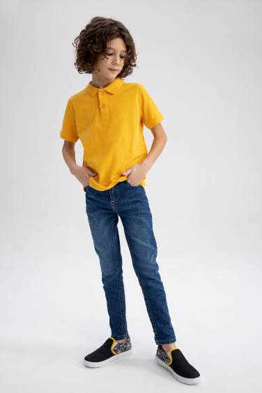 Boy Regular Fit Polo Neck Pique Short Sleeved Polo T-Shirt