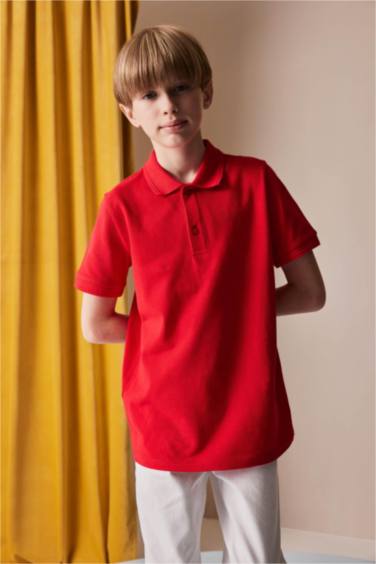 Boy Pique Short Sleeve Polo T-Shirt