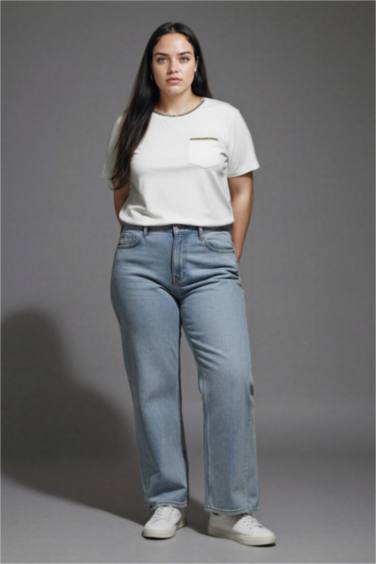 T-shirt imprimé à col rond et manches courtes