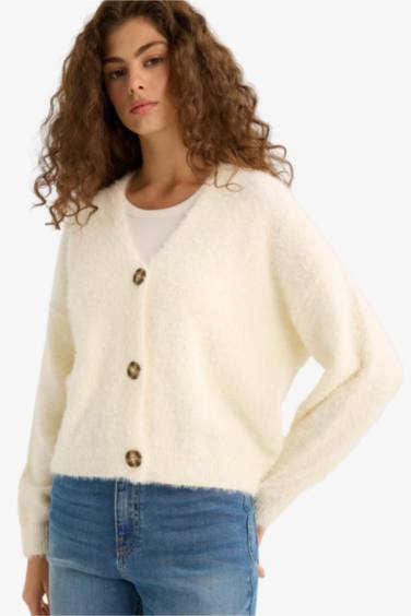 كارديجان تريكو اوفر سايز بياقة V